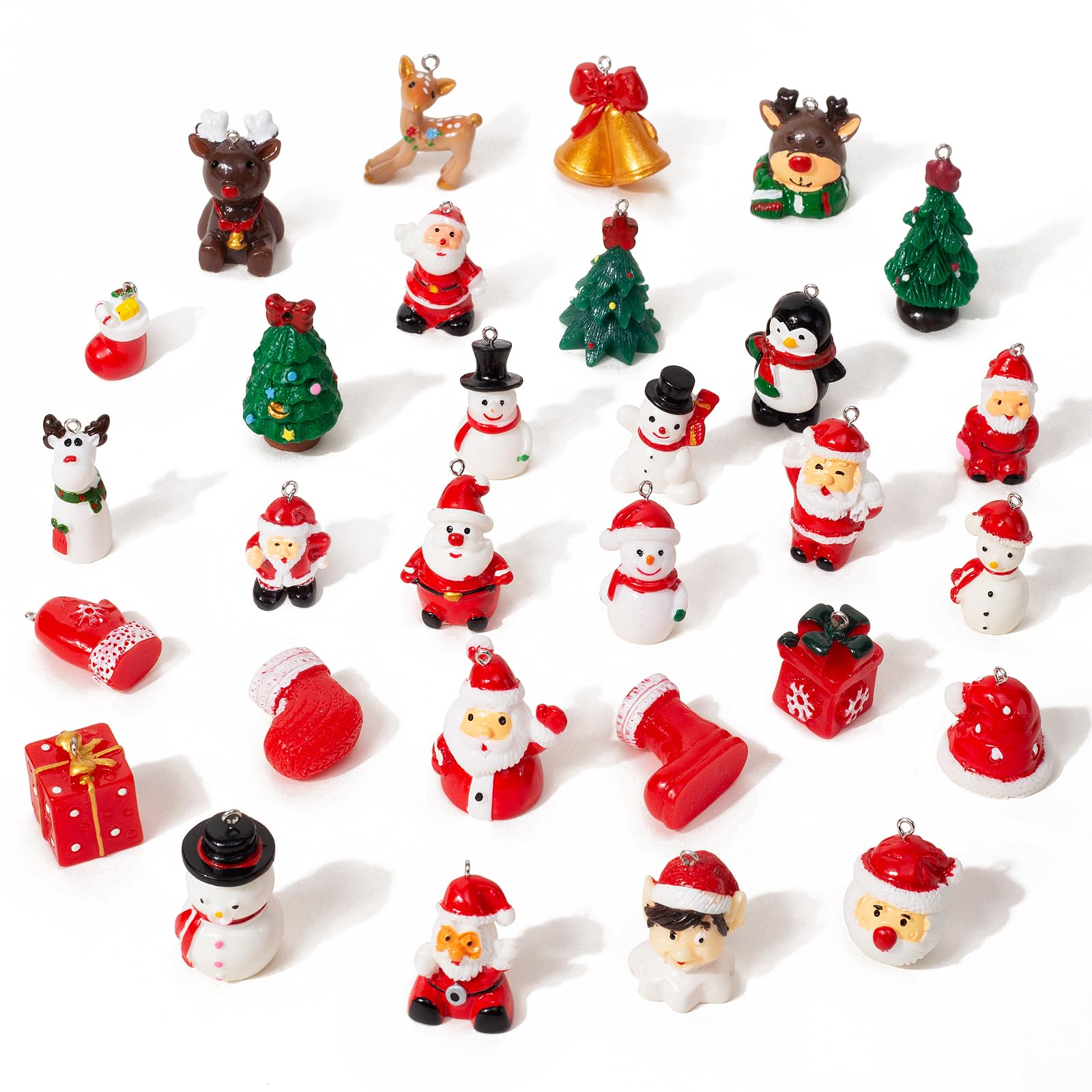 Amazon.com: 30PCS 3D Mini Christmas Ornaments, Tiny Resin